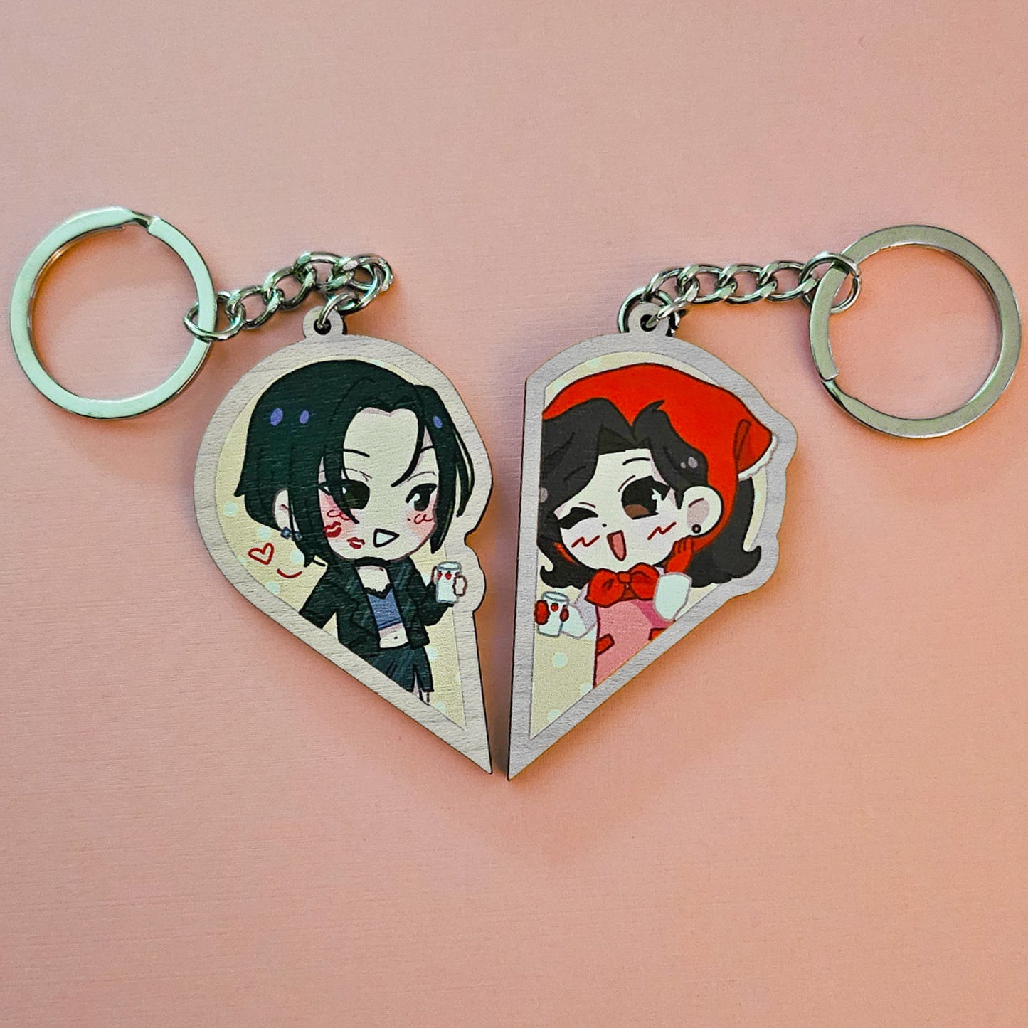 Roommates Heart Keychain