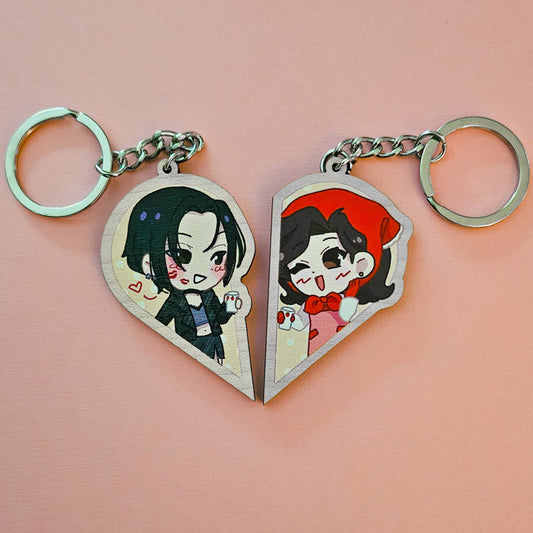 Roommates Heart Keychain